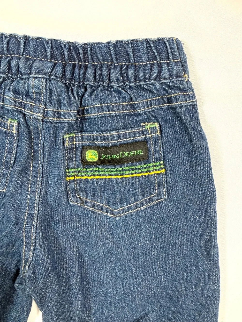 JOHN DEERE Boys Denim Shorts‎ Size 3M Farm Western Tractor Workwear Country